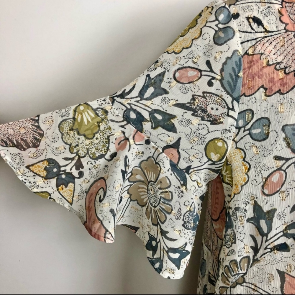 Loft shimmer dress flounce hem - Picture 9 of 15